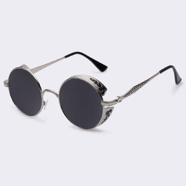 Steampunk Vintage Sunglass Fashion round sunglasses women brand designer metal carving sun glasses men oculos de sol S1635-Dollar Bargains Online Shopping Australia