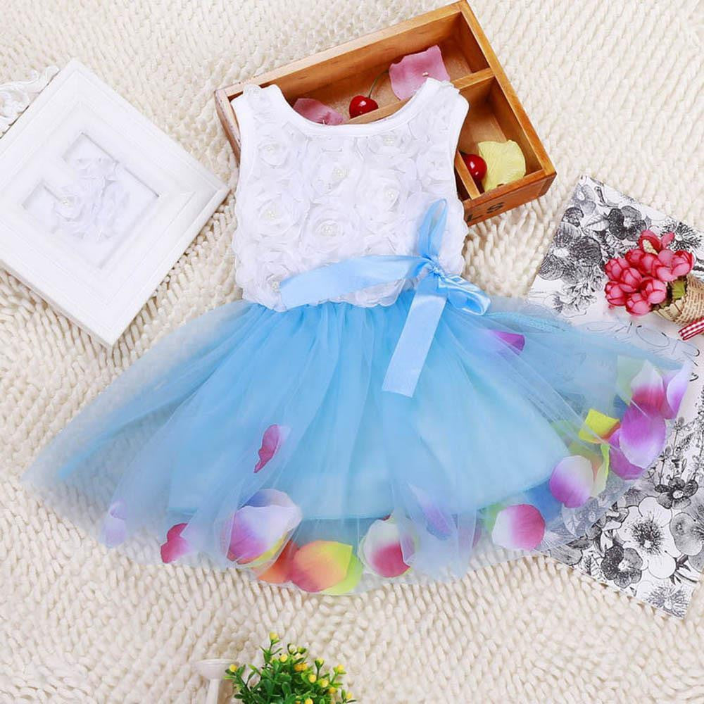 5 Color Summer Cotton Baby Aestheticism Fairy Tale Petals Colorful Dress Chiffon Princess born Baby Dresses-Dollar Bargains Online Shopping Australia