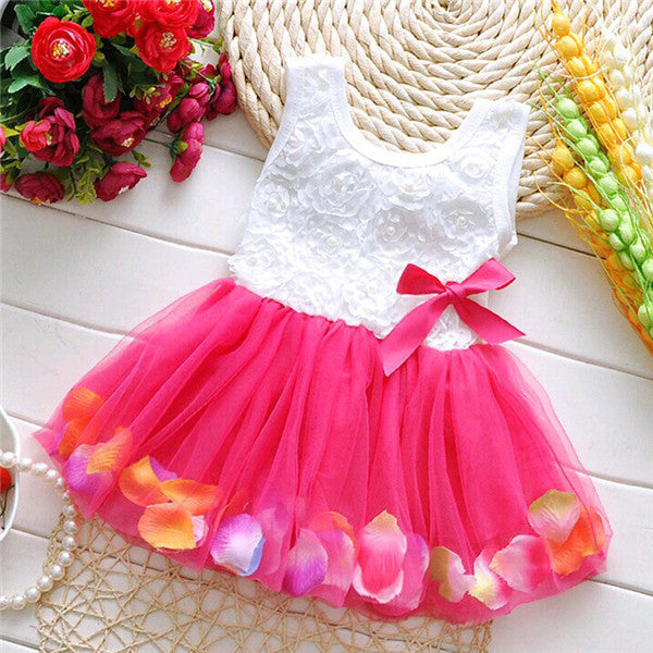 5 Color Summer Cotton Baby Aestheticism Fairy Tale Petals Colorful Dress Chiffon Princess born Baby Dresses-Dollar Bargains Online Shopping Australia