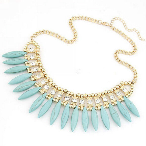 Fashion Women Crystal Pendant Chain Choker Chunky Statement Bib Necklace BOHO-Dollar Bargains Online Shopping Australia