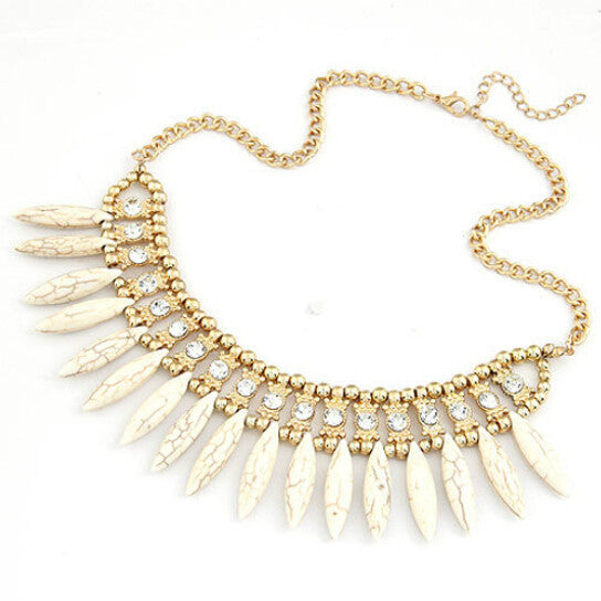 Fashion Women Crystal Pendant Chain Choker Chunky Statement Bib Necklace BOHO-Dollar Bargains Online Shopping Australia