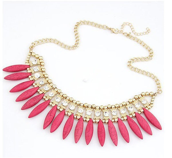 Fashion Women Crystal Pendant Chain Choker Chunky Statement Bib Necklace BOHO-Dollar Bargains Online Shopping Australia