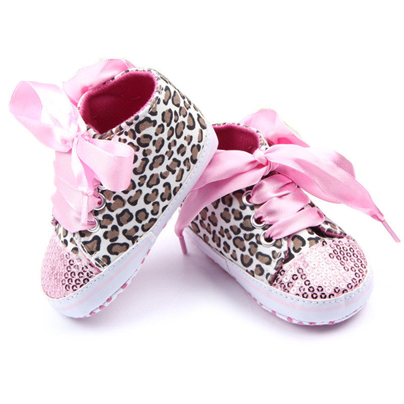 Toddler Baby Girls Shoes Floral Leopard Sequin Infant Soft Sole First Walker Cotton Shoes-Dollar Bargains Online Shopping Australia
