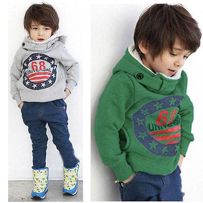 Baby Boys Kids' Thick Coat Tops Hoodies Jacket Sweater Outwear Pullover 2-7Y-Dollar Bargains Online Shopping Australia