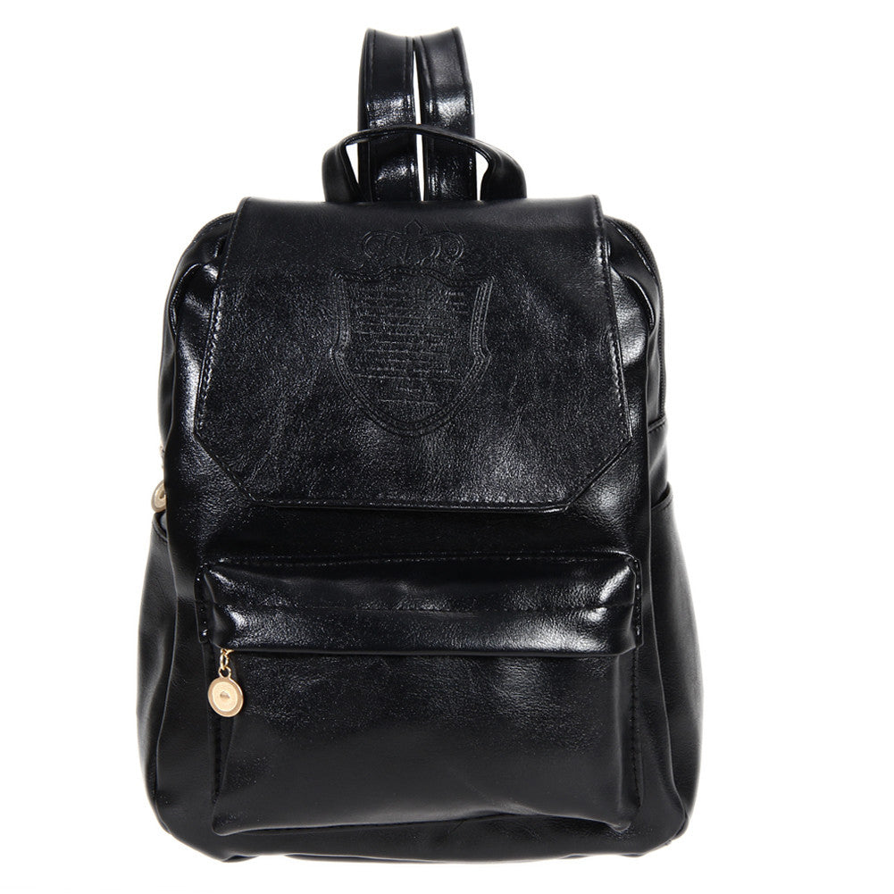 Fashion Oil Leather Backpack Women School Bags for Teenagers PU Leather Backpack 4 Colors Travel Bag Pouch Mochila Feminina-Dollar Bargains Online Shopping Australia