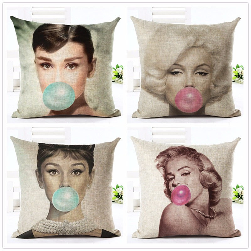 Famous Person Style 45*45cm Square Home Decorative Pillow Music Note Printed Throw Pillows Car Home Decor Cushion Cojines-Dollar Bargains Online Shopping Australia