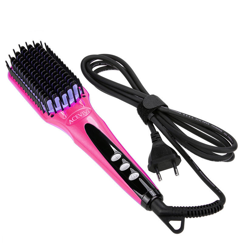 ACEVIVI Digital Electric Hair Straightener Brush Comb Detangling Straightening Irons Hair Brush EU/ US/ UK Plug-Dollar Bargains Online Shopping Australia
