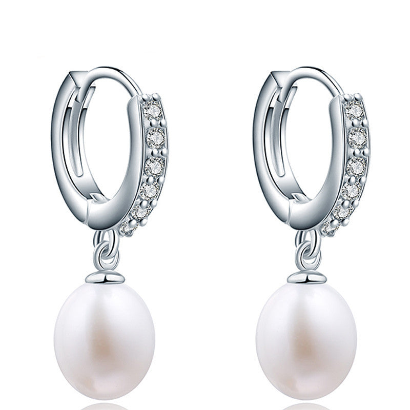 100% genuine brand pearl jewelry natural pearl earrings cultured freshwater pearls with 925 silver,earring women girl best gifts-Dollar Bargains Online Shopping Australia