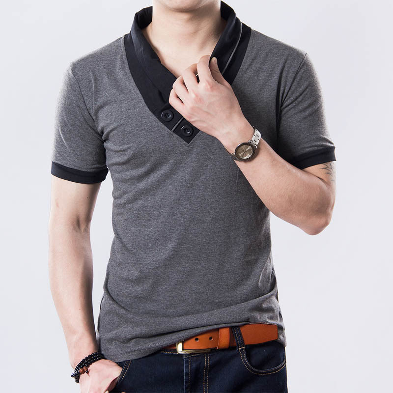 Men's Luxury Stylish Casual Skinny Shirt Slim Fit Shirts Short Sleeve Men Shirt-Dollar Bargains Online Shopping Australia