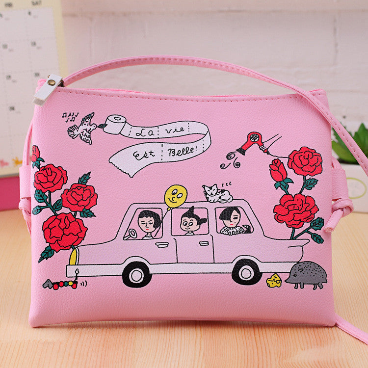 Fashion Cartoon Printed Women Graffiti Handbag Mini Crossbody Shoulder Bag Ladies Casual Purses Clutches Girls Handbag G0739-Dollar Bargains Online Shopping Australia