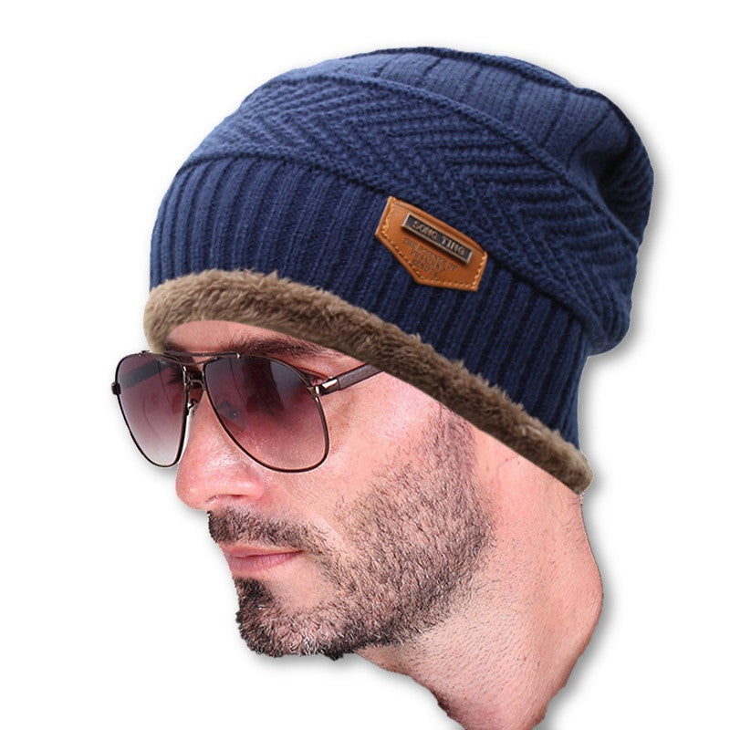 Brand Beanies Knit Men's Winter Hat Caps Skullies Bonnet Winter Hats For Men Women Beanie Fur Warm Baggy Wool Knitted Hat-Dollar Bargains Online Shopping Australia