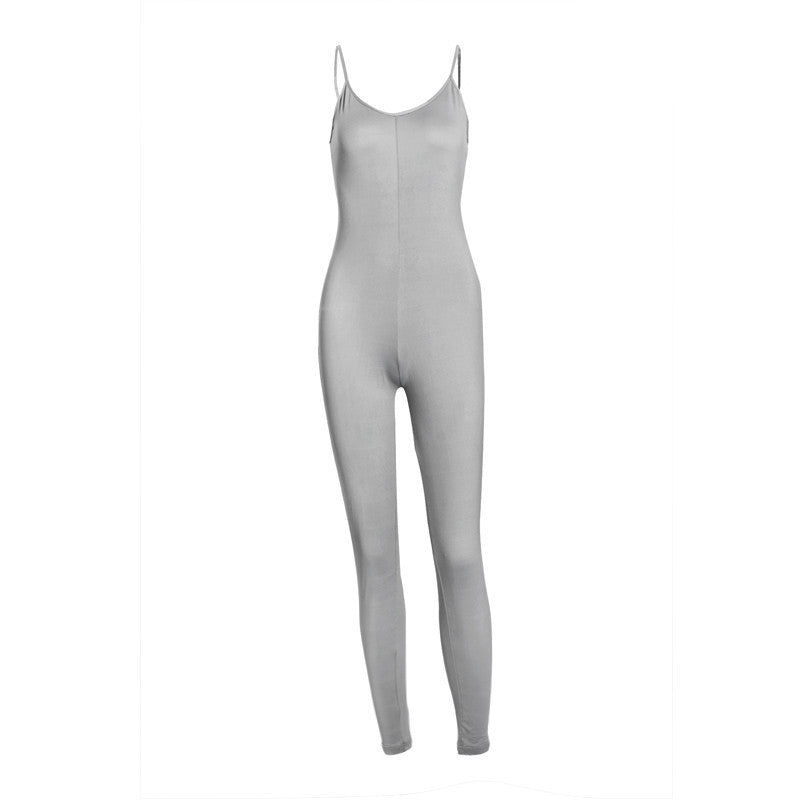 Women Jumpsuit Summer Fashion Sexy Sleeveless Simple And Elegant Bodycon Slim Playsuit-Dollar Bargains Online Shopping Australia