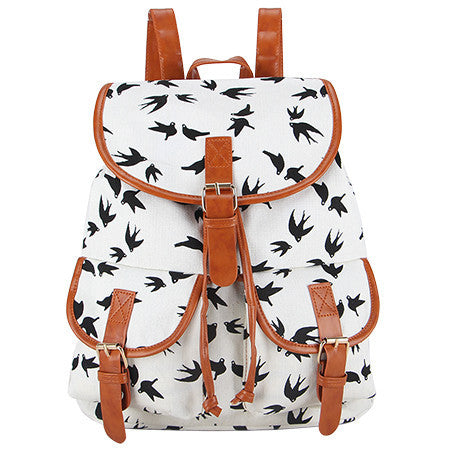 Exclusive Handmade Bohemian Mochila Vintage Backpack Drawstring Printing Canvas Bagpack Sac a Dos Femme Rucksack Female-Dollar Bargains Online Shopping Australia