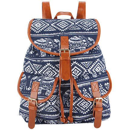 Exclusive Handmade Bohemian Mochila Vintage Backpack Drawstring Printing Canvas Bagpack Sac a Dos Femme Rucksack Female-Dollar Bargains Online Shopping Australia