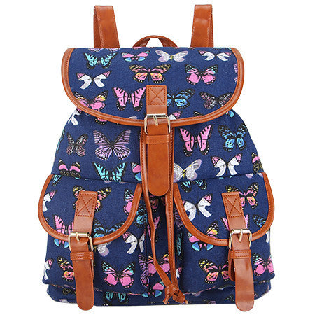 Exclusive Handmade Bohemian Mochila Vintage Backpack Drawstring Printing Canvas Bagpack Sac a Dos Femme Rucksack Female-Dollar Bargains Online Shopping Australia