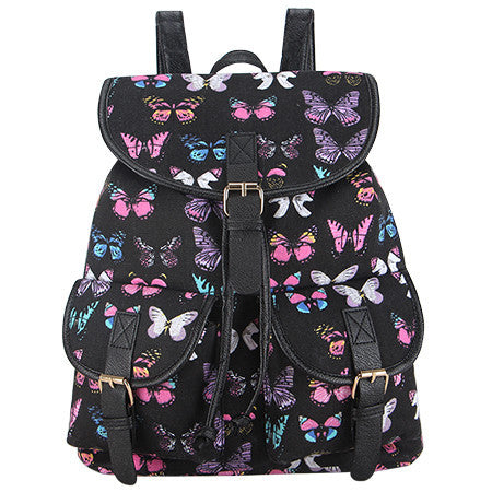 Exclusive Handmade Bohemian Mochila Vintage Backpack Drawstring Printing Canvas Bagpack Sac a Dos Femme Rucksack Female-Dollar Bargains Online Shopping Australia