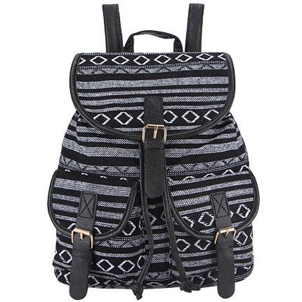 Exclusive Handmade Bohemian Mochila Vintage Backpack Drawstring Printing Canvas Bagpack Sac a Dos Femme Rucksack Female-Dollar Bargains Online Shopping Australia