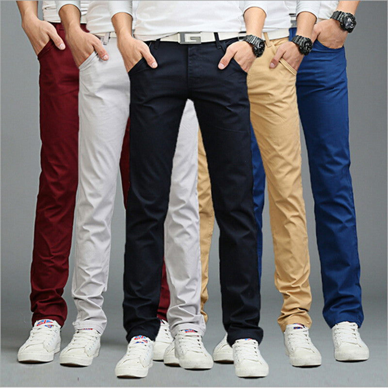 9 colors summer autumn fashion business or casual style pants men slim straight casual long pants fashion multicolor men pants-Dollar Bargains Online Shopping Australia