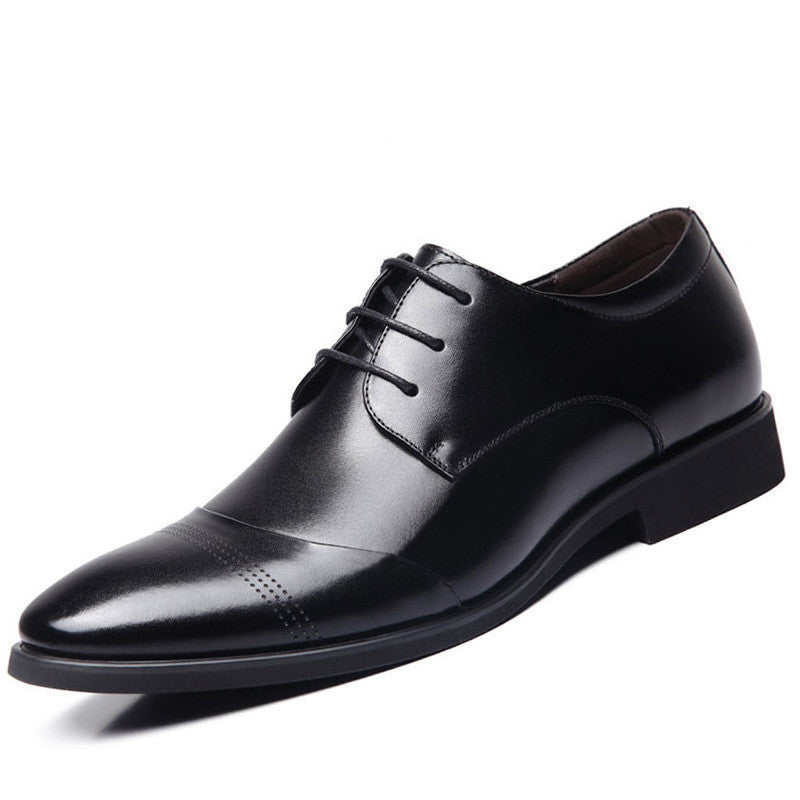 Business Dress Shoes Wedding Pointed Toe Fashion Genuine Leather Shoes Flats Oxford Shoes For Men Black Brown BRM-436-Dollar Bargains Online Shopping Australia