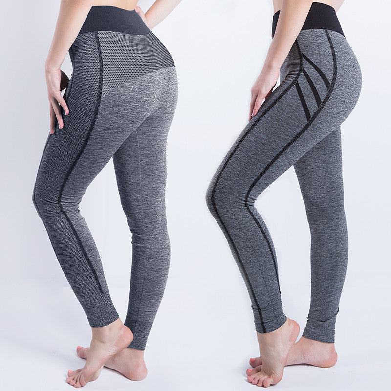 Women Sexy Cropped Leggings High Waist Elastic Wicking Force Exercise Female Elastic Stretchy Leggings Slim Trousers 34 C-Dollar Bargains Online Shopping Australia