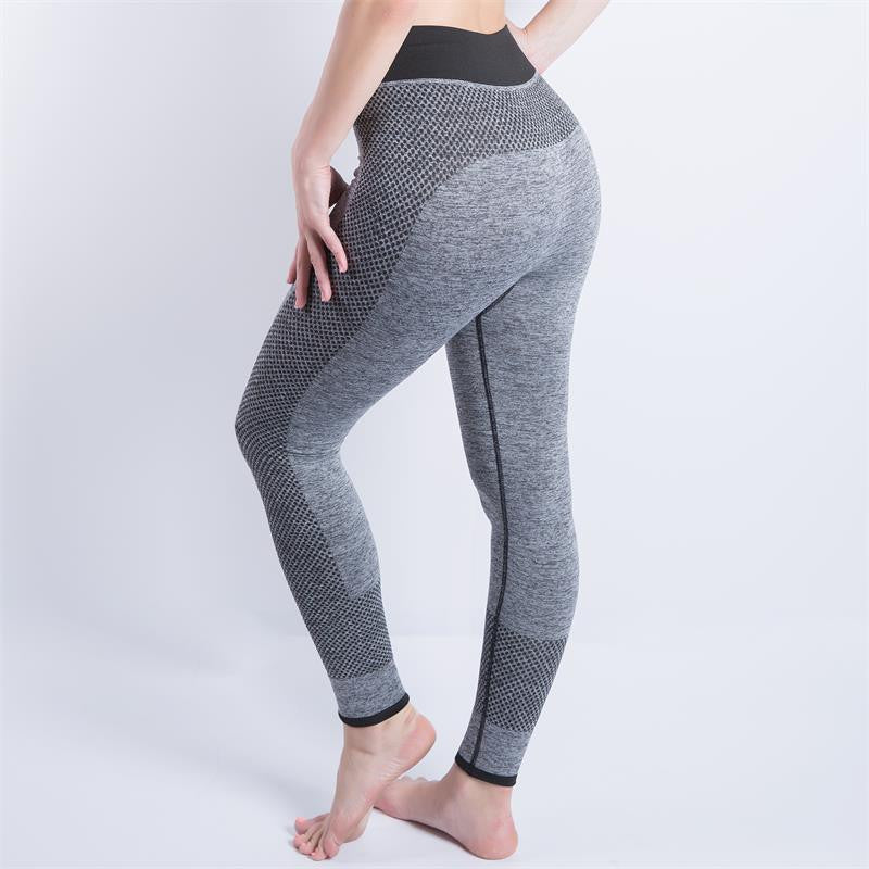 Women Sexy Cropped Leggings High Waist Elastic Wicking Force Exercise Female Elastic Stretchy Leggings Slim Trousers 34 C-Dollar Bargains Online Shopping Australia