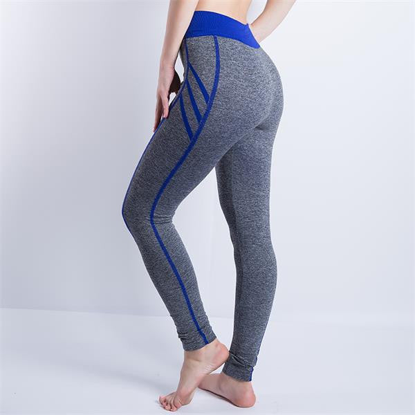 Women Sexy Cropped Leggings High Waist Elastic Wicking Force Exercise Female Elastic Stretchy Leggings Slim Trousers 34 C-Dollar Bargains Online Shopping Australia