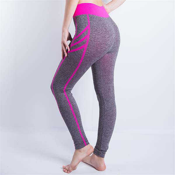 Women Sexy Cropped Leggings High Waist Elastic Wicking Force Exercise Female Elastic Stretchy Leggings Slim Trousers 34 C-Dollar Bargains Online Shopping Australia