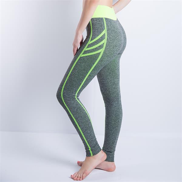 Women Sexy Cropped Leggings High Waist Elastic Wicking Force Exercise Female Elastic Stretchy Leggings Slim Trousers 34 C-Dollar Bargains Online Shopping Australia