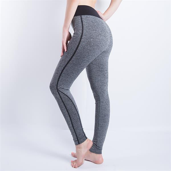 Women Sexy Cropped Leggings High Waist Elastic Wicking Force Exercise Female Elastic Stretchy Leggings Slim Trousers 34 C-Dollar Bargains Online Shopping Australia