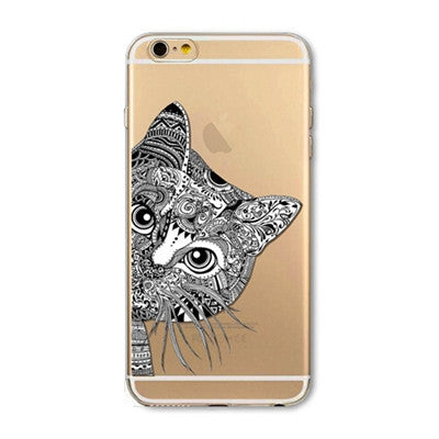 iPhone Case Cover For iPhone 6 6s 4.7" Ultra Soft TPU Silicon Transparent Flowers Animals Scenery Mobile Phone Bag Cover-Dollar Bargains Online Shopping Australia
