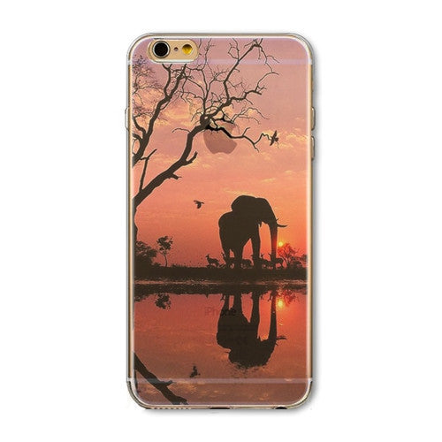 iPhone Case Cover For iPhone 6 6s 4.7" Ultra Soft TPU Silicon Transparent Flowers Animals Scenery Mobile Phone Bag Cover-Dollar Bargains Online Shopping Australia