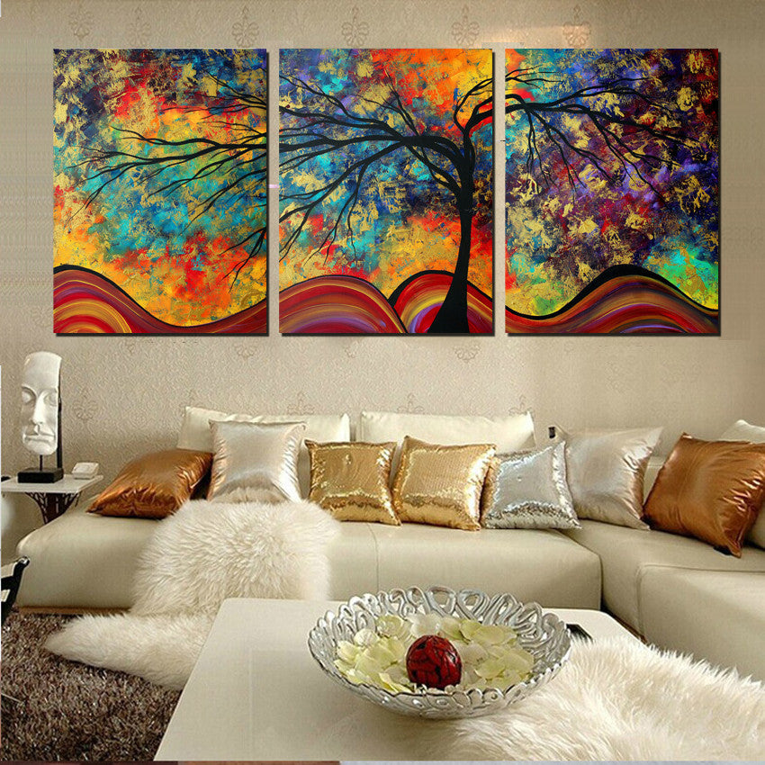 Large Wall Art Home Decor Abstract Tree Painting Colorful Landscape Paintings Canvas Picture For Living Room Decoration No Frame-Dollar Bargains Online Shopping Australia