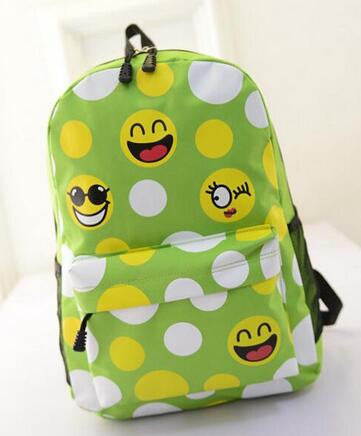Women Emoji Printing School Bags Children Canvas Backpacks For Teenager Girls Casual Laptop Backpack Mochila Feminina-Dollar Bargains Online Shopping Australia