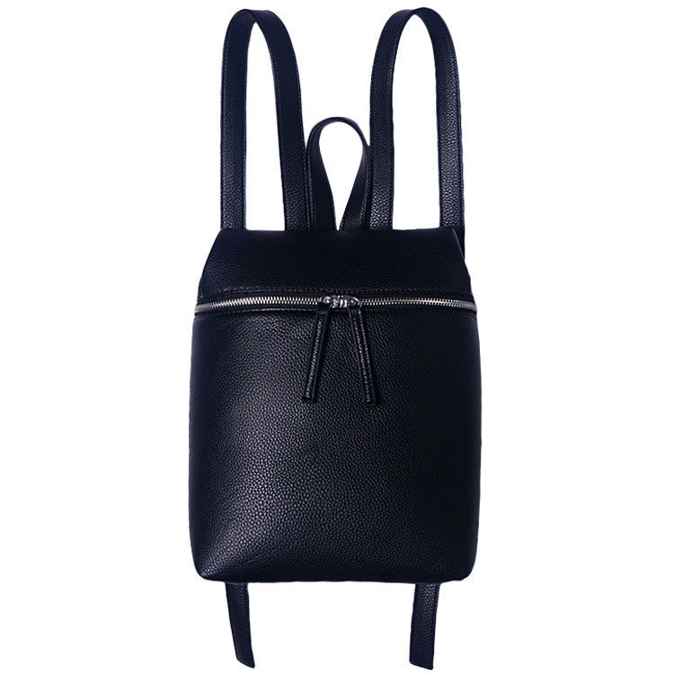 Simple Designer Small Backpack Women White and Black Travel PU Leather Backpacks Ladies Fashion Female Rucksack Back Bags-Dollar Bargains Online Shopping Australia