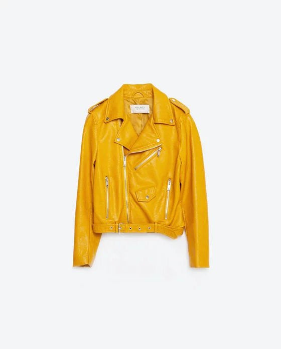 Europen style bomber orange leather jacket women shorts women Sashes jaqueta couro casual 4 color leather jackets-Dollar Bargains Online Shopping Australia