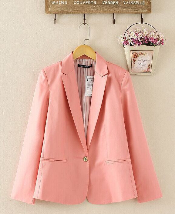 Comfortable women's Blazers Candy color lined with striped Z suit WL2314-Dollar Bargains Online Shopping Australia
