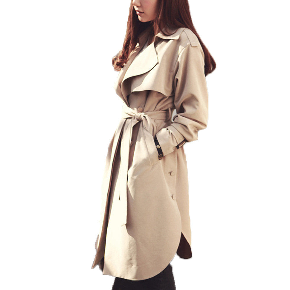 spring fashion/Casual women's Trench Coat long Outerwear loose clothes for lady good C0246-Dollar Bargains Online Shopping Australia