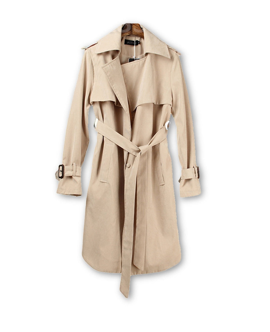 spring fashion/Casual women's Trench Coat long Outerwear loose clothes for lady good C0246-Dollar Bargains Online Shopping Australia