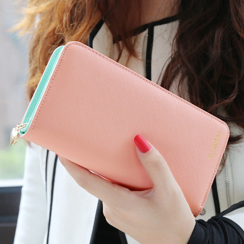 Fashion 7 Colors PU Leather Long Wallets Women Wallets Portable Casual Lady Cash Purse Card Holder Gift-Dollar Bargains Online Shopping Australia