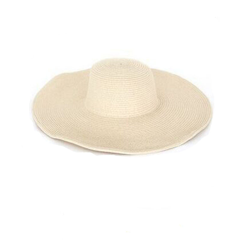 Summer Women's Foldable Wide Large Brim Beach Sun Hat Straw Beach Cap For Ladies Elegant Hats Girls Vacation Tour Hat-Dollar Bargains Online Shopping Australia