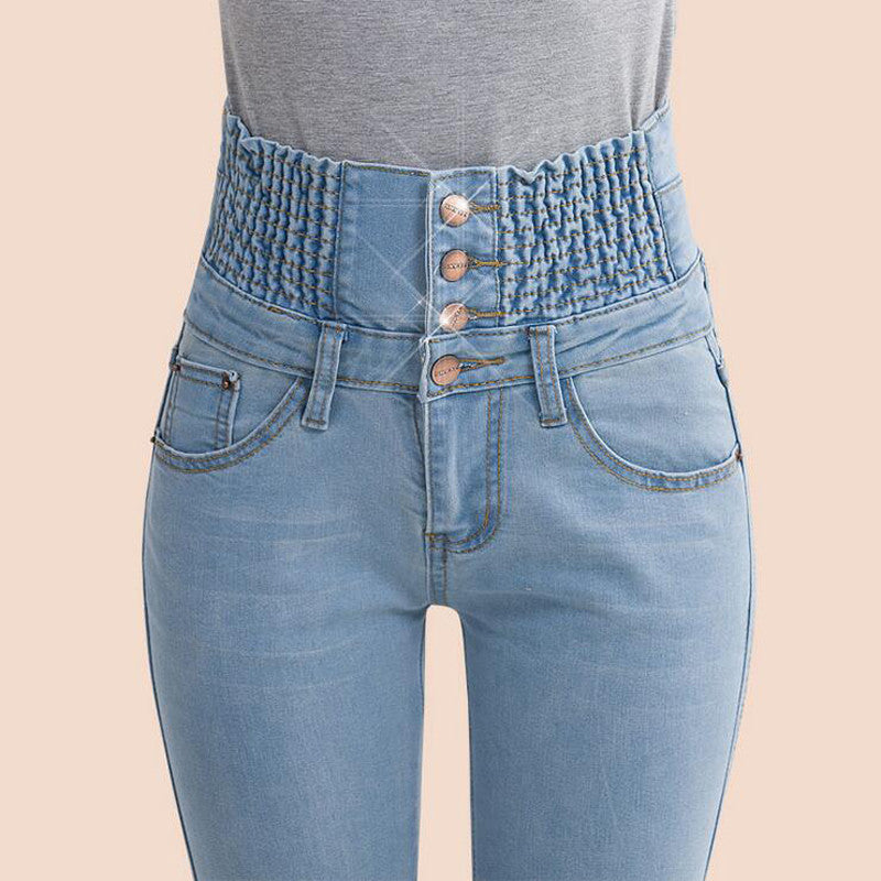 Jeans Womens High Waist Elastic Skinny Denim Long Pencil Pants Plus Size 40 Woman Jeans Camisa Feminina Lady Fat Trousers-Dollar Bargains Online Shopping Australia