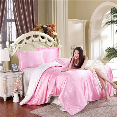 arrive imetated silk bedding set home textile bed linen set clothing of bed bedcloth soft silky bedding full queen king size-Dollar Bargains Online Shopping Australia
