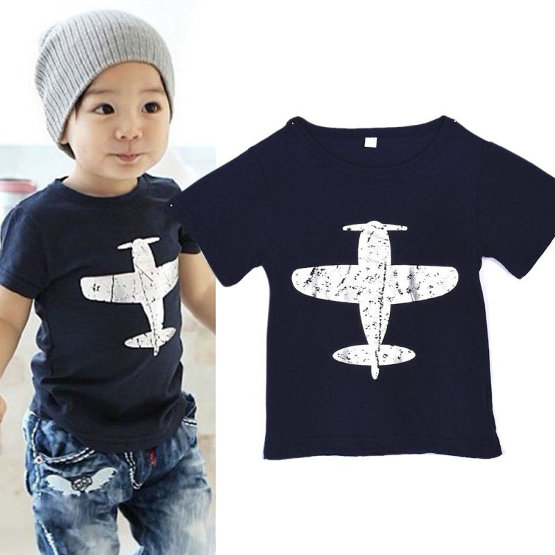 Aeroplane Boys Tshirt Childrens Clothing Cotton-Dollar Bargains Online Shopping Australia