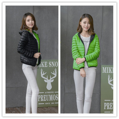 Winter Two Side Women 90% White Duck Down Jacket Women's Hooded Ultra Light Down Jackets Warm Winter Coat Parkas W00743-Dollar Bargains Online Shopping Australia