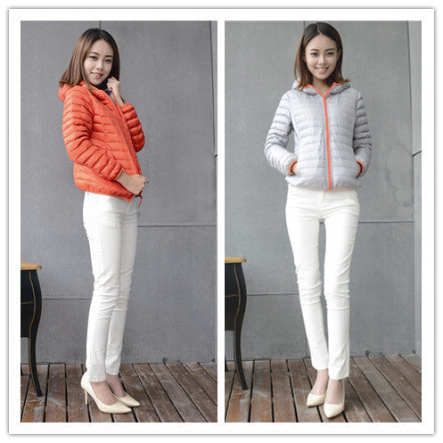 Winter Two Side Women 90% White Duck Down Jacket Women's Hooded Ultra Light Down Jackets Warm Winter Coat Parkas W00743-Dollar Bargains Online Shopping Australia