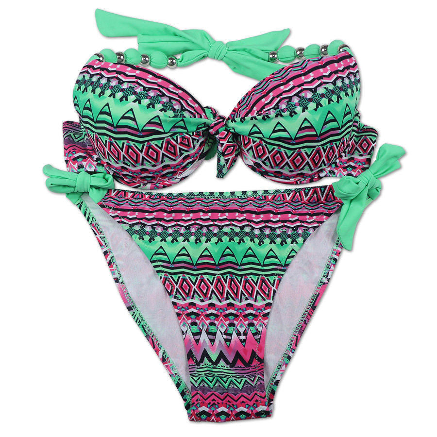 Bikinis Women Print Floral Bikini Women Swimsuits Brazilian Push Up Bikini Set Bathing Suits Plus Size Swimwear Female XXL-Dollar Bargains Online Shopping Australia