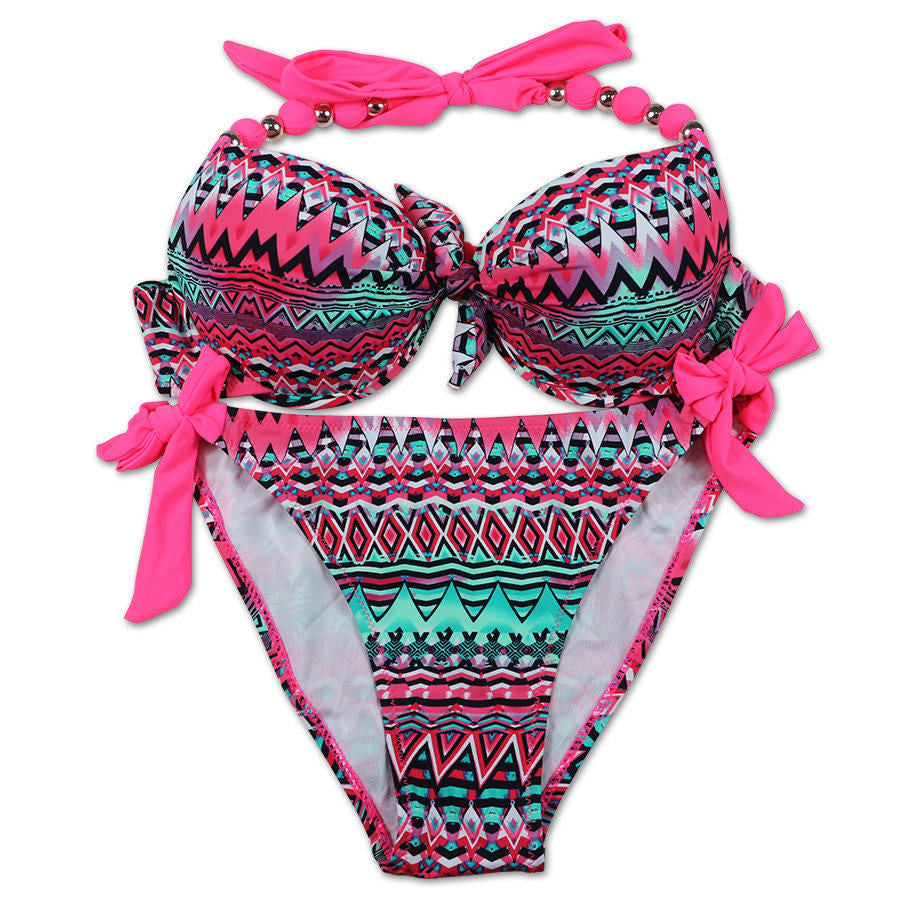 Bikinis Women Print Floral Bikini Women Swimsuits Brazilian Push Up Bikini Set Bathing Suits Plus Size Swimwear Female XXL-Dollar Bargains Online Shopping Australia