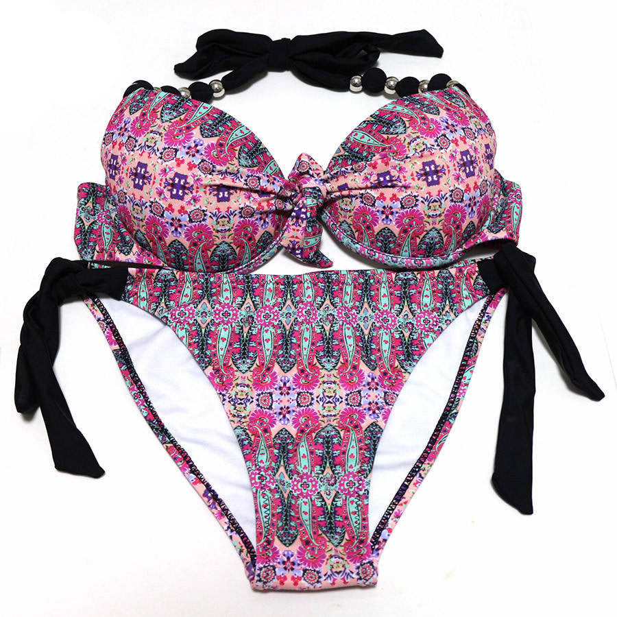 Bikinis Women Print Floral Bikini Women Swimsuits Brazilian Push Up Bikini Set Bathing Suits Plus Size Swimwear Female XXL-Dollar Bargains Online Shopping Australia