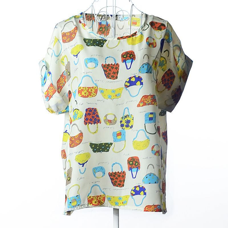 Batwing Sleeve Women Blouses Clothing Casual Chiffon Shirt Blusas Tops Heart Animal Stripe Leopard Print Pattern Plus size-Dollar Bargains Online Shopping Australia