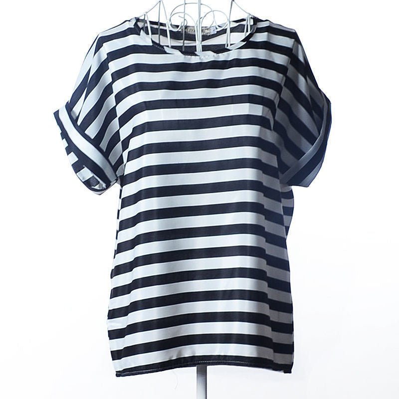 Batwing Sleeve Women Blouses Clothing Casual Chiffon Shirt Blusas Tops Heart Animal Stripe Leopard Print Pattern Plus size-Dollar Bargains Online Shopping Australia